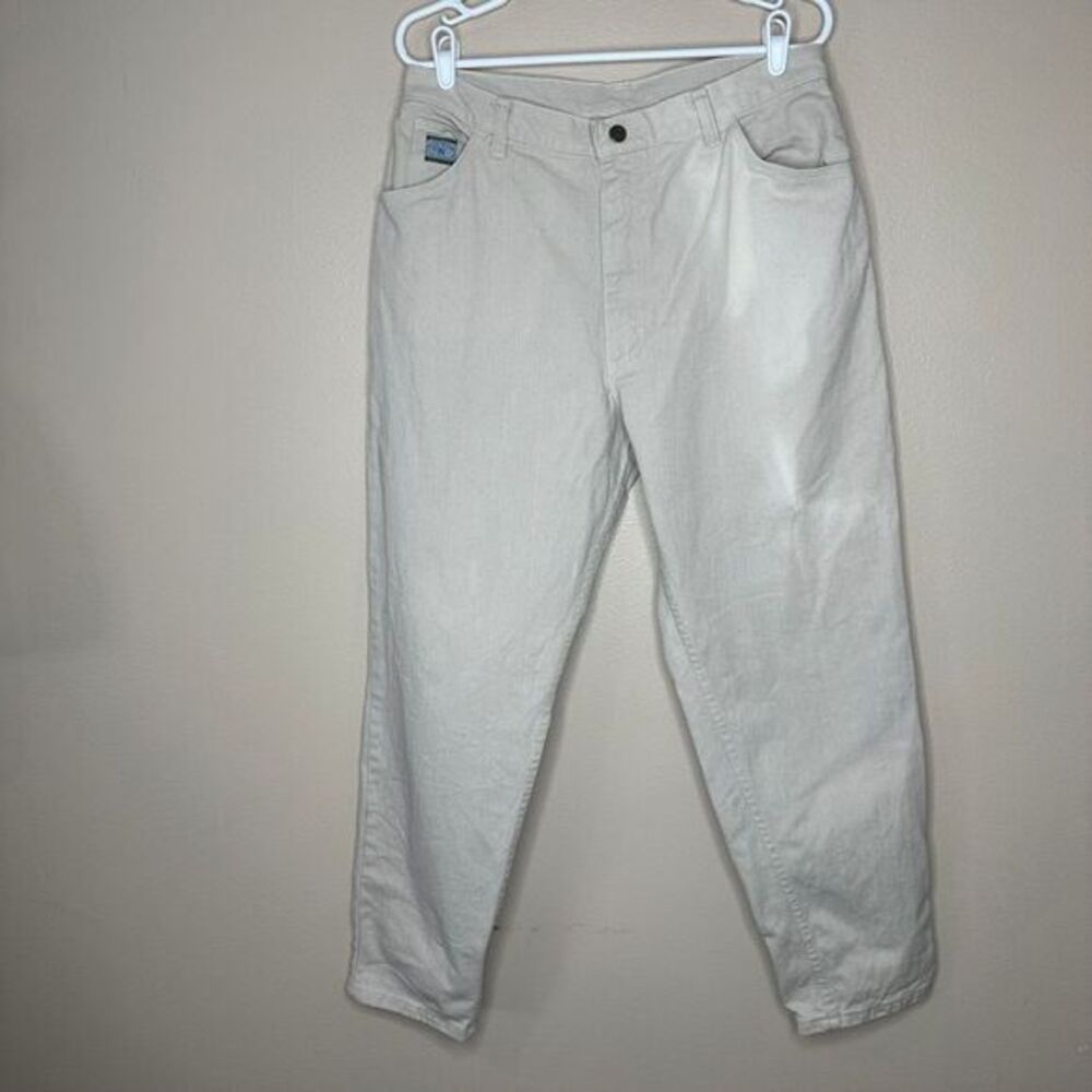 Vintage Wranglers 80s 90s Jeans‎ Mom Jeans Off White Denim - Women's Size 16